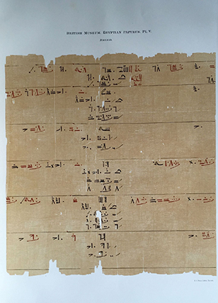 Image 10 of 27 for Facsimilé of the Rhind mathematical papyrus[newline]M0265b-10.jpg